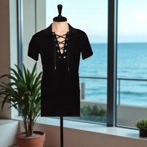 NWT Polo by Ralph Lauren Lace-Up Boyfriend Polo Top